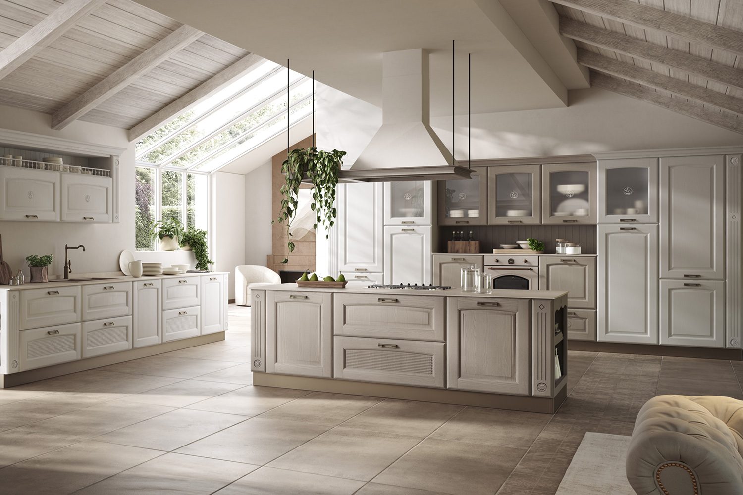Turi Cucine Olimpia — Classique, Perle blanc