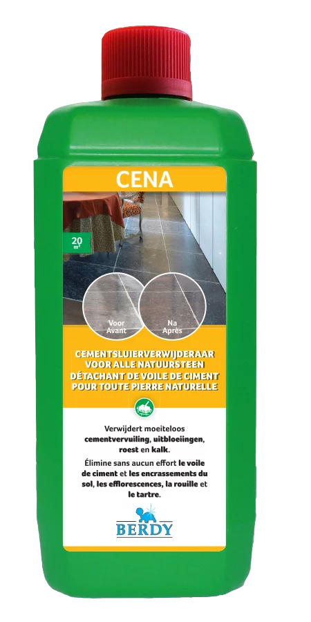 Berdy Cena — Détachant de voiles de ciment, Conditionnement fabricant